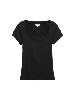 Cotton Rich Premium Square Neck Top