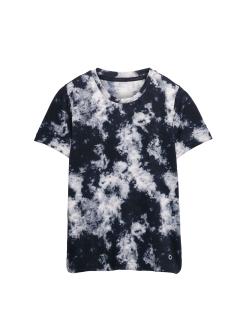Printed Scoop Neck Fitted T-Shirt
