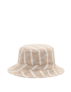 Dětský pruhovaný klobouk typu bucket, z čisté bavlny (1–13 let)