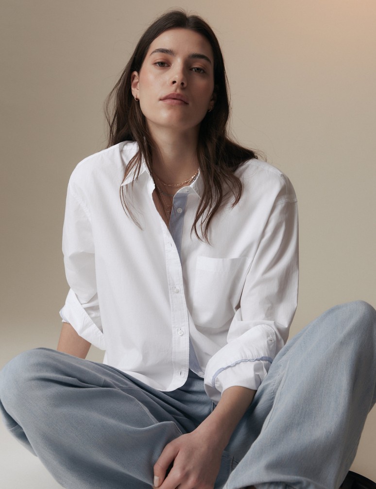 Pure Cotton Relaxed Longline Shirt