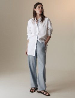 Pure Cotton Relaxed Longline Shirt