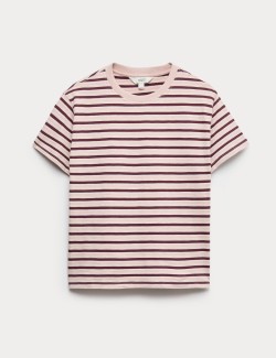 Pure Slub Cotton Striped T-Shirt