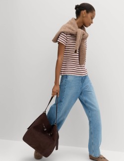 Pure Slub Cotton Striped T-Shirt