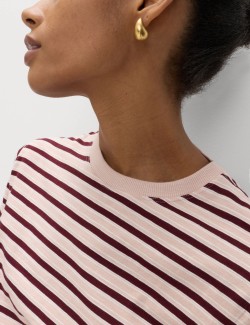 Pure Slub Cotton Striped T-Shirt