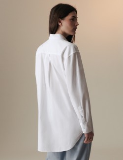 Pure Cotton Relaxed Longline Shirt