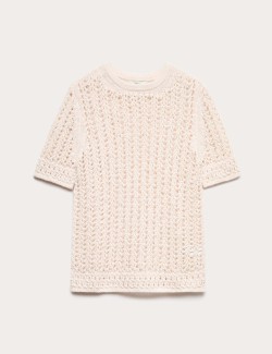 Cotton Rich Textured Knitted Top