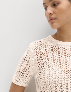 Cotton Rich Textured Knitted Top