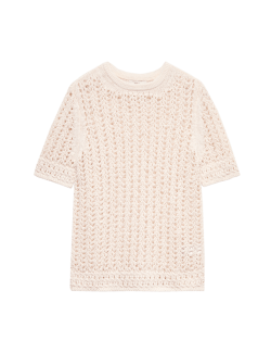 Cotton Rich Textured Knitted Top