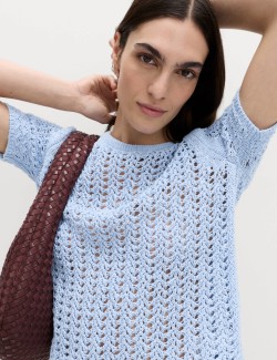 Cotton Rich Textured Knitted Top