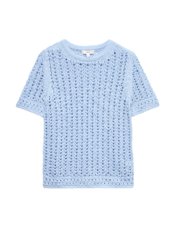 Cotton Rich Textured Knitted Top