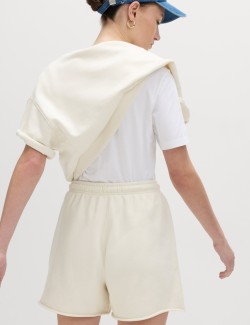 Pure Cotton High Waisted Jogger Shorts