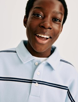 Cotton Rich Striped Rugby Sweatshirt (6-16 Yrs)