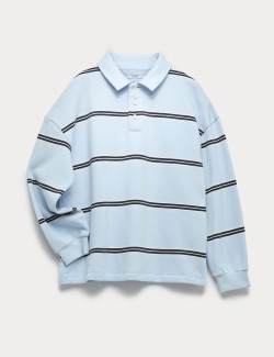 Cotton Rich Striped Rugby Sweatshirt (6-16 Yrs)