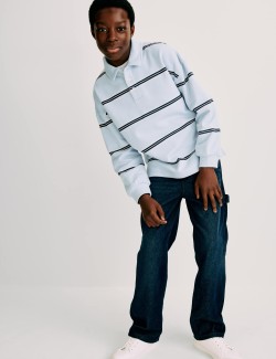 Cotton Rich Striped Rugby Sweatshirt (6-16 Yrs)
