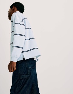 Cotton Rich Striped Rugby Sweatshirt (6-16 Yrs)
