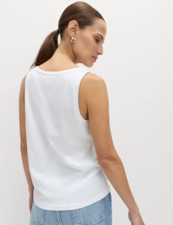 Pure Cotton Scoop Neck Top
