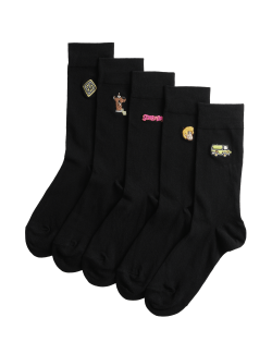 Ponožky s vysokým podílem bavlny, s motivem  Scooby Doo™, 5 ks v balení