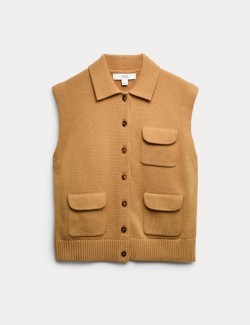 Cotton Rich Pocket Knitted Waistcoat