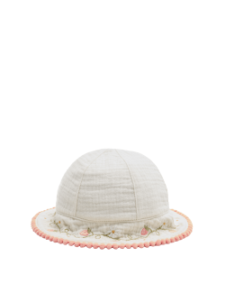Pure Cotton Strawberry Bucket Hat (0-36 Months)