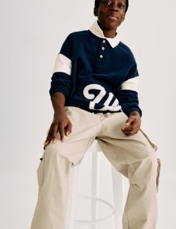 Ripstopové kapsáčové kalhoty z čisté bavlny (6–16 let)