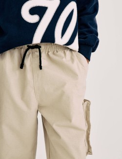 Ripstopové kapsáčové kalhoty z čisté bavlny (6–16 let)