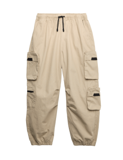 Ripstopové kapsáčové kalhoty z čisté bavlny (6–16 let)