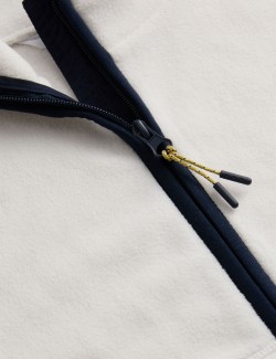 Flísový mikina s kontrastním lemováním a zipem (2–8 let)