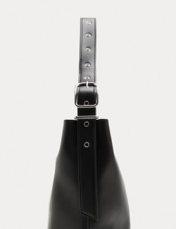 Faux Leather Mini Bucket Bag