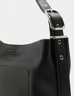 Faux Leather Mini Bucket Bag