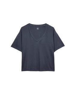 Lehké tričko s výstřihem do V ze směsi modalu