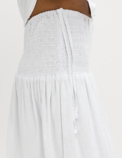 Maxi sukně s vysokým podílem lnu a zavazováním