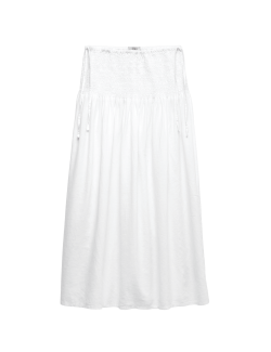 Maxi sukně s vysokým podílem lnu a zavazováním