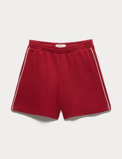 Pure Cotton Side Stripe Jogger Shorts