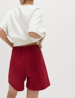 Pure Cotton Side Stripe Jogger Shorts