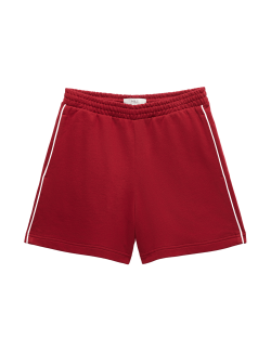 Pure Cotton Side Stripe Jogger Shorts