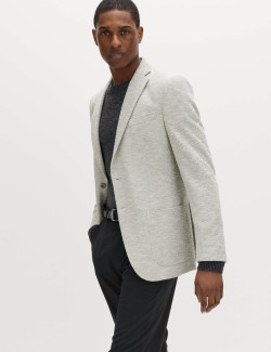 Tailored Fit Textured Stretch Blazer