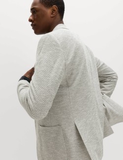 Tailored Fit Textured Stretch Blazer
