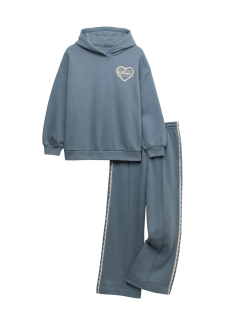 2 ks souprava mikiny a tepláků s vysokým podílem bavlny (6–16 let)