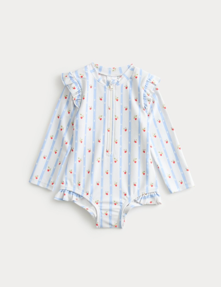 Strawberry Stripe Swimsuit (0-3 Yrs)