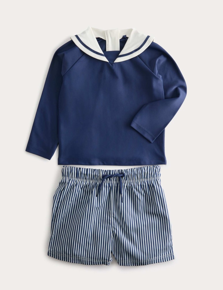 2 Piece Sailor Swim Set (0-3 Yrs)