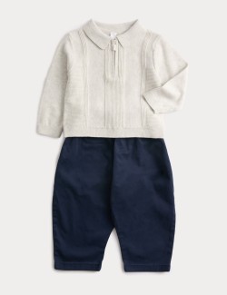 2 Piece Cotton Rich Half Zip Outfit (0-6 Yrs)