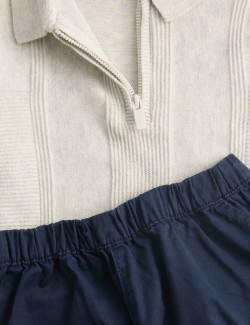 2 Piece Cotton Rich Half Zip Outfit (0-6 Yrs)