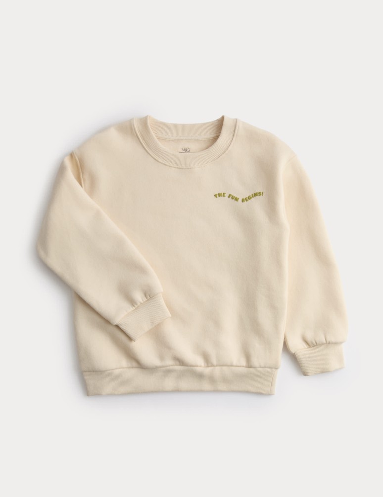 Mikina s vysokým podílem bavlny a grafikou (2–8 let)