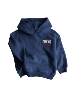 Mikina s kapucí s motivem Tokyo Skate Park s vysokým podílem bavlny (2-8 let)