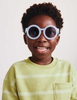 Pure Cotton Striped Textured T-Shirt (2-8 Yrs)