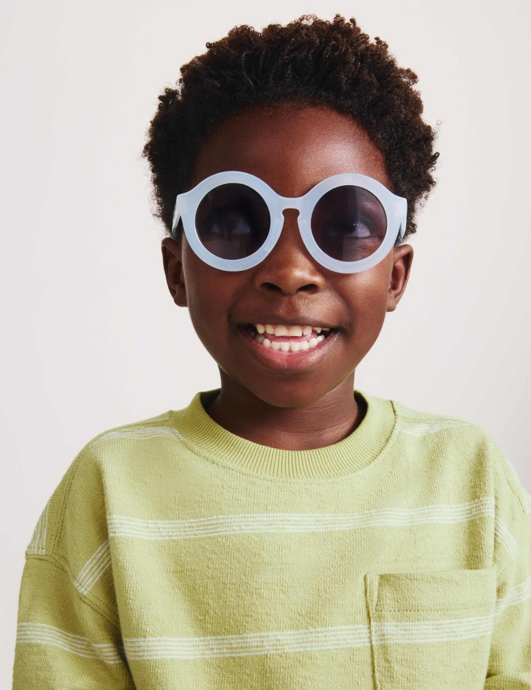 Pure Cotton Striped Textured T-Shirt (2-8 Yrs)