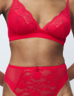 Krajková dekoltová podprsenka bez kostic (A–E)