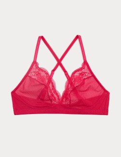 Krajková dekoltová podprsenka bez kostic (A–E)