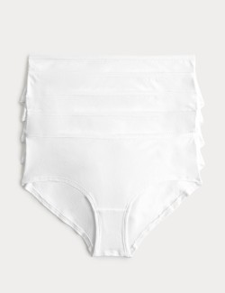Nízce střižené šortkové kalhotky z bavlny a lycry®, 5 ks v balení