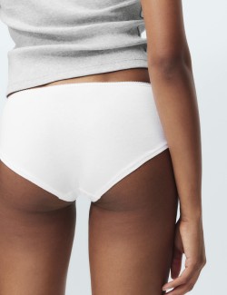 Nízce střižené šortkové kalhotky z bavlny a lycry®, 5 ks v balení